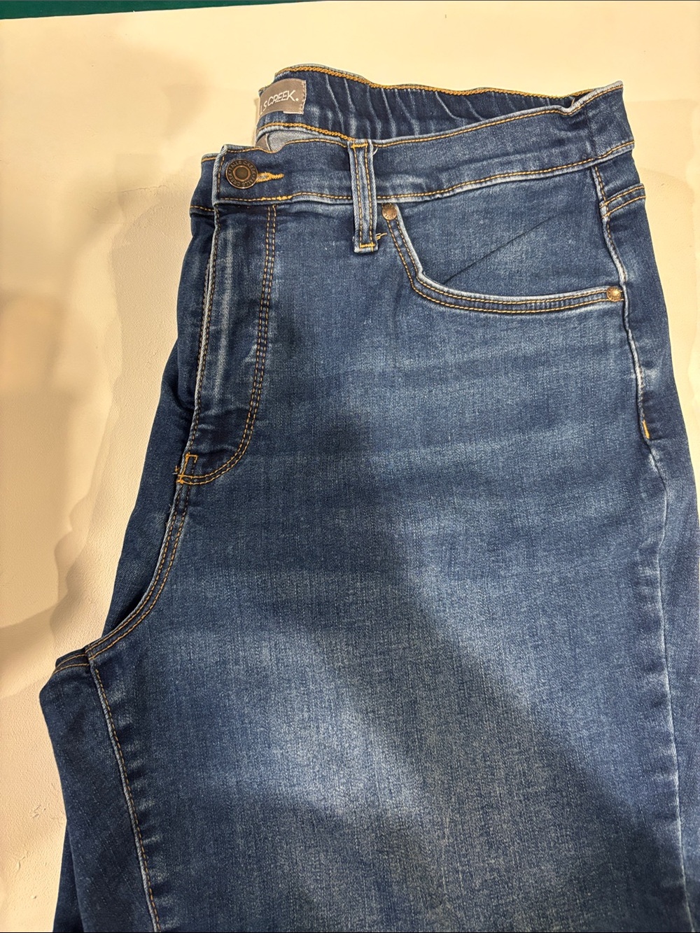 Falls Creek Women's Dark Blue Denim Shorts sz 18, 8 1/2” short length